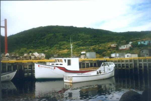 621: Red Island. The "Red Island Rose" at the wharf. (1995) [courtesy of Pius Mulrooney]